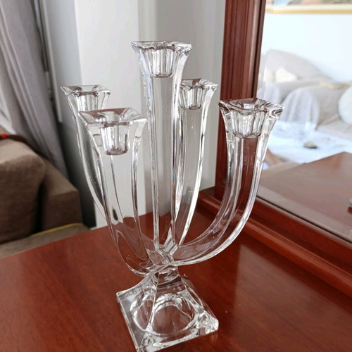 Crystal candlestick 5 holders new