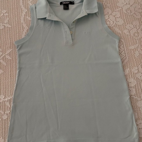 DKNY M women's blouse in sky blue, used!