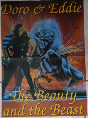 Doro & Eddie Def Leppard Double-Sided Poster used, Metal Hammer