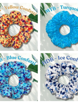 Set of 4 handmade scrunchies The Confetti Bundle new
