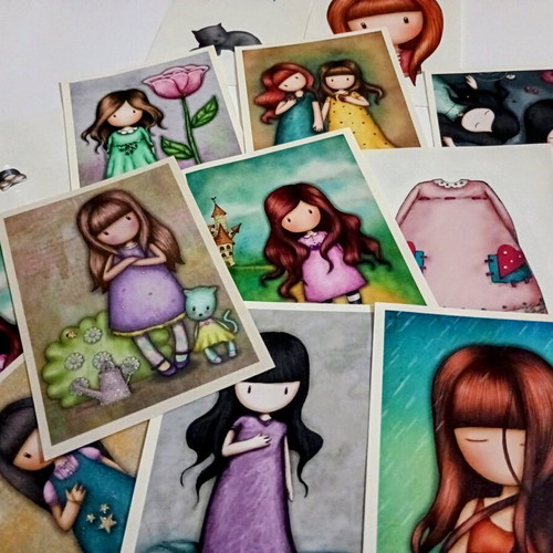Santoro stickers like new, set of 2 pieces