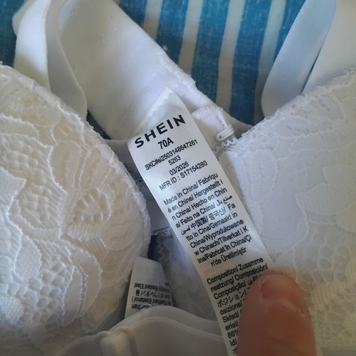 Push Up Bras Set new, sizes XS and 70A, Shein, black and white