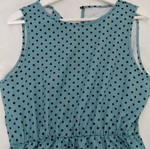 Maxi dress mint with small black polka dots