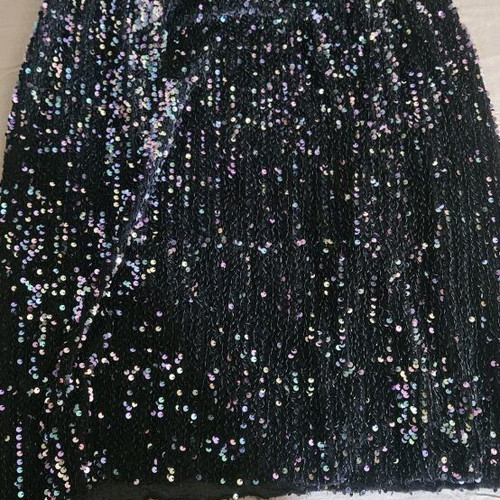 Bull+Bear short silver dress extra large and black pencil skirt with sequins like new
