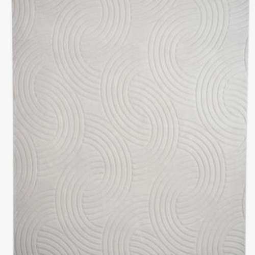 Embossed hallway rug 4m like new, cream