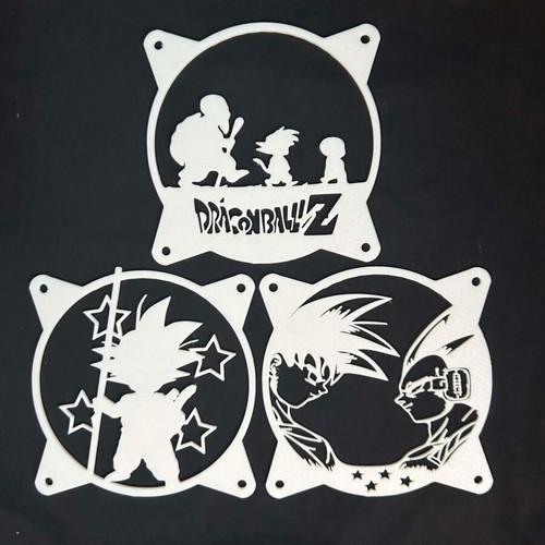 DragonBall Z PC fan covers, pack of 3, 3D printed