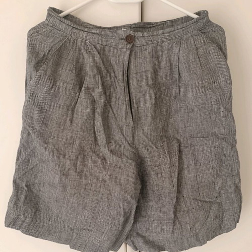 Women's checked grey white Zara shorts like new, size XL