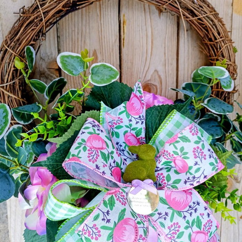 Handmade Easter door wreath 45cm with bunny new