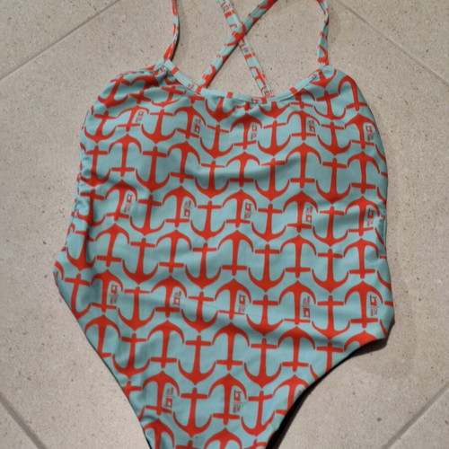 Chic Mess One-Piece Swimsuit brand new with tags, light blue anchor print
