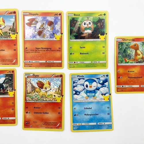 Pokémon 25th Anniversary collectible pack with 7 cards and 2 booster packs