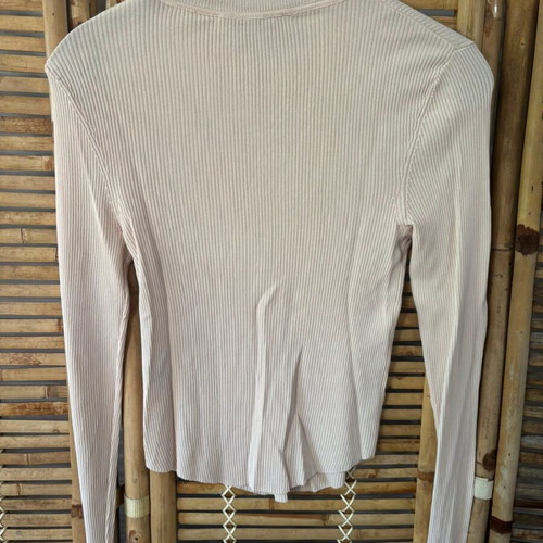 Zara Rib Top Beige Size S Like New