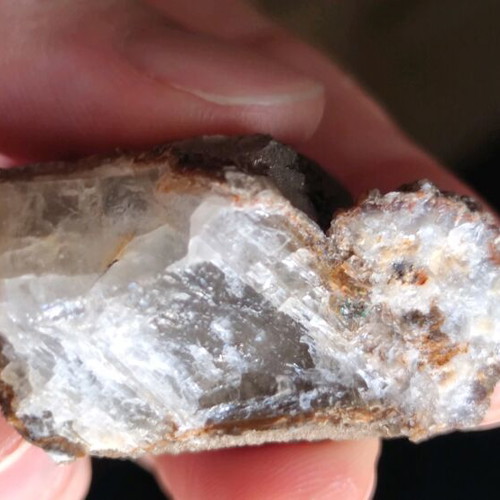 Calcite with pseudomorph of siderite new, Greek