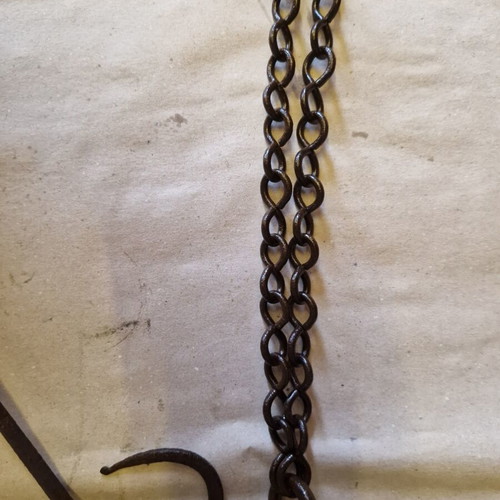 Roman scales 47 cm used with iron hook chain, greased