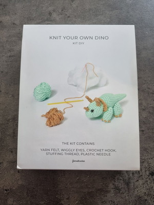 DIY Knit Your Own Dino Kit