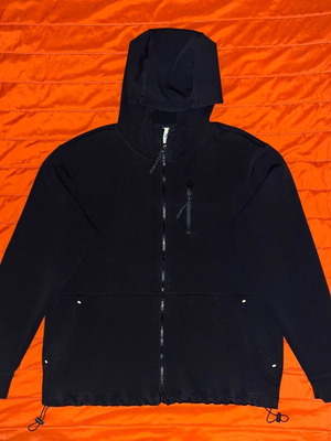 Zara Techwear Zip-Up Hoodie, black, size L