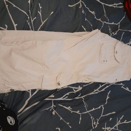 Capri pants used, summer white, women's