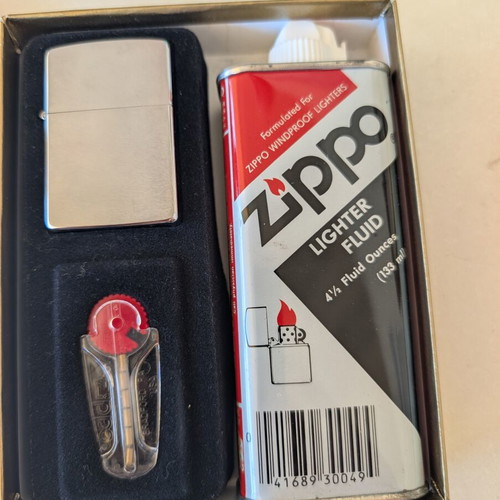 Zippo vintage cardboard packaging box, beige-grey