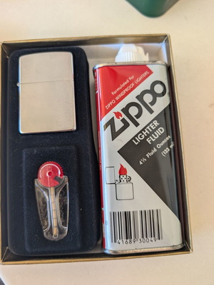 Zippo vintage cardboard packaging box, beige-grey