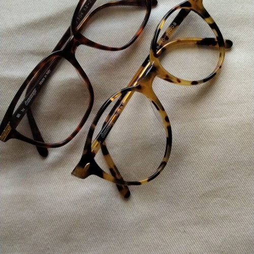 Vintage eyeglass frames set of two, like new, brown tortoise