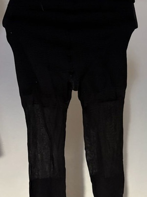 Дамски черен стягащ чорапогащник с висока талия Small/Medium