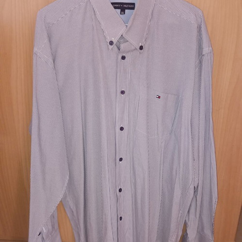 Tommy Hilfiger men's striped shirt XXL like new, blue and white