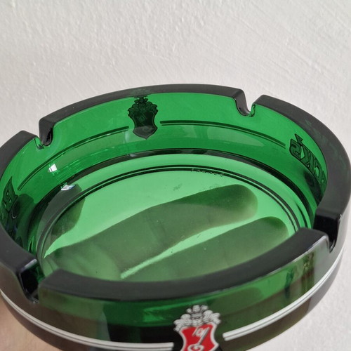 Beck's Glass Ashtray like new, green glass