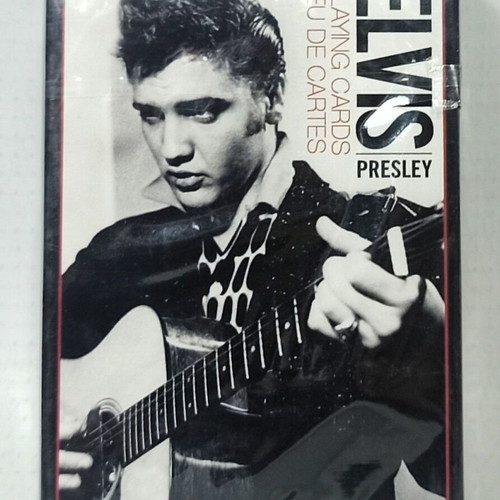 Aquarius Elvis Presley Playing Cards new, 54-card black and white deck