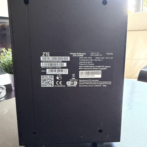Cosmote Router WiFi 6 ZTE H1600