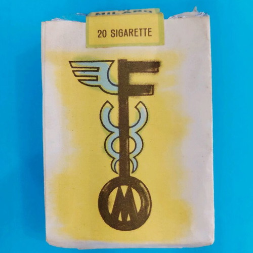 Fiera di Milano soft cigarette case used, 1950s