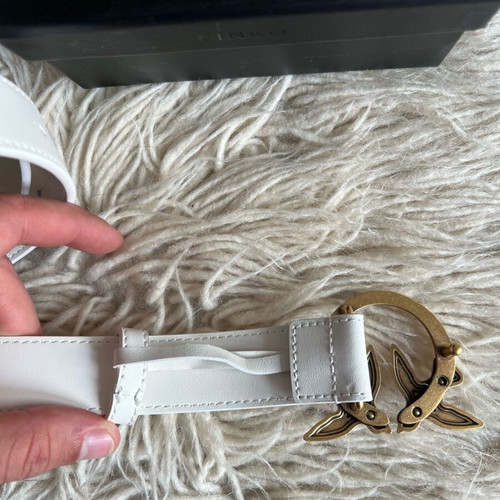 Pinko belt white new, 100cm length