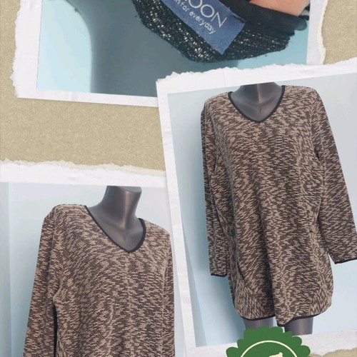 Samoon tunic with zip pockets gray, like new, size 2XL-4XL