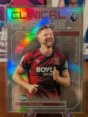 Topps Chrome Premier League Niclas Fullkrug Clinical Chrome κάρτα σαν καινούργιο