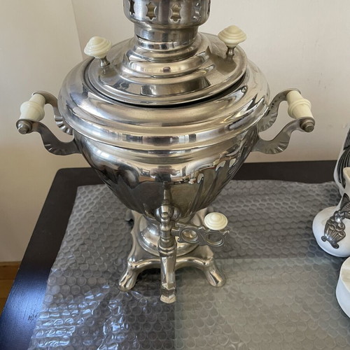 Vintage Soviet Electric Samovar Tula 1970s with Original Manual and Cable