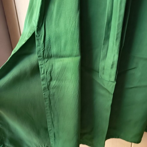 Forel midi dress like new, satin, green, size 4XL