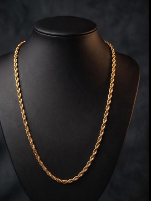Gold twisted necklace by Exis Jewellery like new