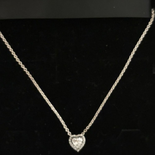 Pandora Necklace with Raised Heart Silver 925 New