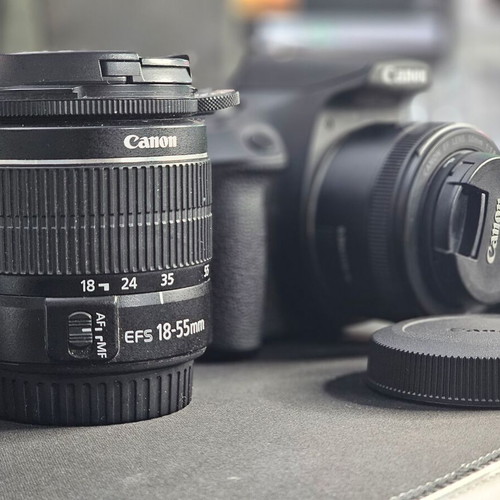 Canon EOS 2000D DSLR camera kit like new with 50mm f/1.8 STM and 18-55 IS lenses