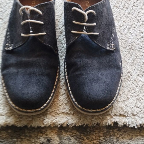 Top's suede blue shoes size 40 like new, genuine leather