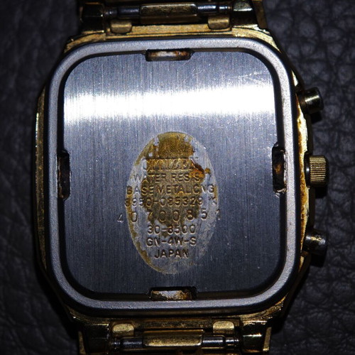 Citizen Vintage 1985 Ana-Digi watch used, gold-plated