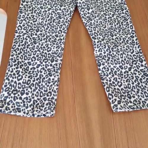 Zara denim animal print pants like new, size XXXL