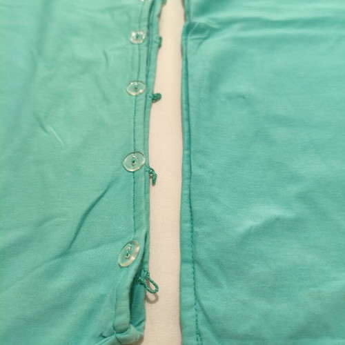 Handmade pillowcases set of 2 new turquoise with buttons 50x30 cm