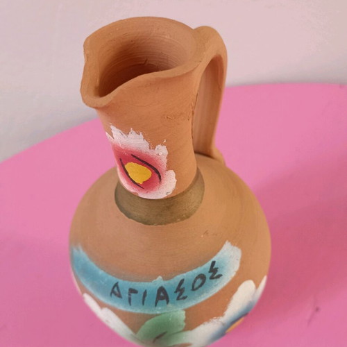 Decorative ceramic vase used, old from Agiasos Lesvos