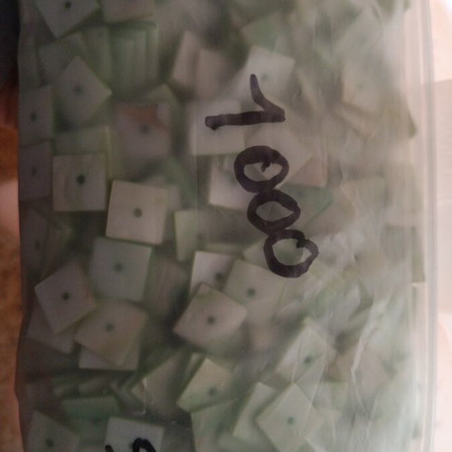 Green rectangular beads new, bag of 1000 pieces