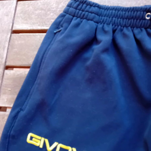 Givova Long Shorts like new, polyester and cotton, blue, size L