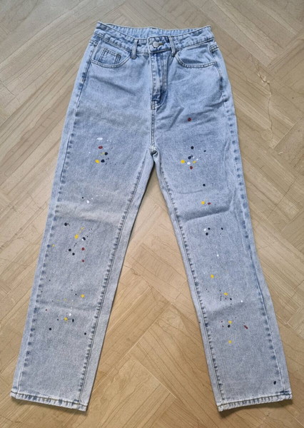 Vintage y2k paint splatter jeans size S τζιν