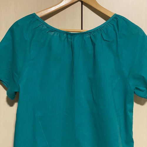H&M cotton shirt with embroidery like new, blue and green, size M