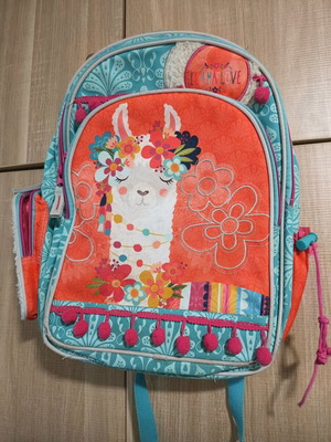 School backpack used with visible wear