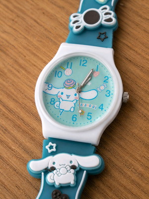 Cinnamoroll kids watch blue new with 3D silicone design