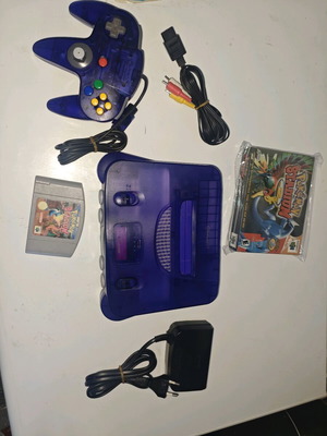 Nintendo 64 κονσόλα Funtastic Grape Purple σαν καινούργιο με παρελκόμενα