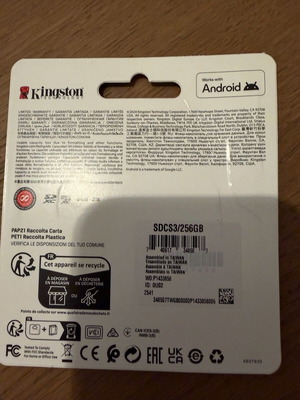Kingston Canvas Select Plus microSDHC 256GB Class 10 UHS-I καινούργιο με αντάπτορα